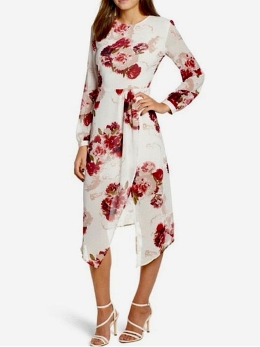 LEITH Floral Drape Midi Dress (from Nordstrom)